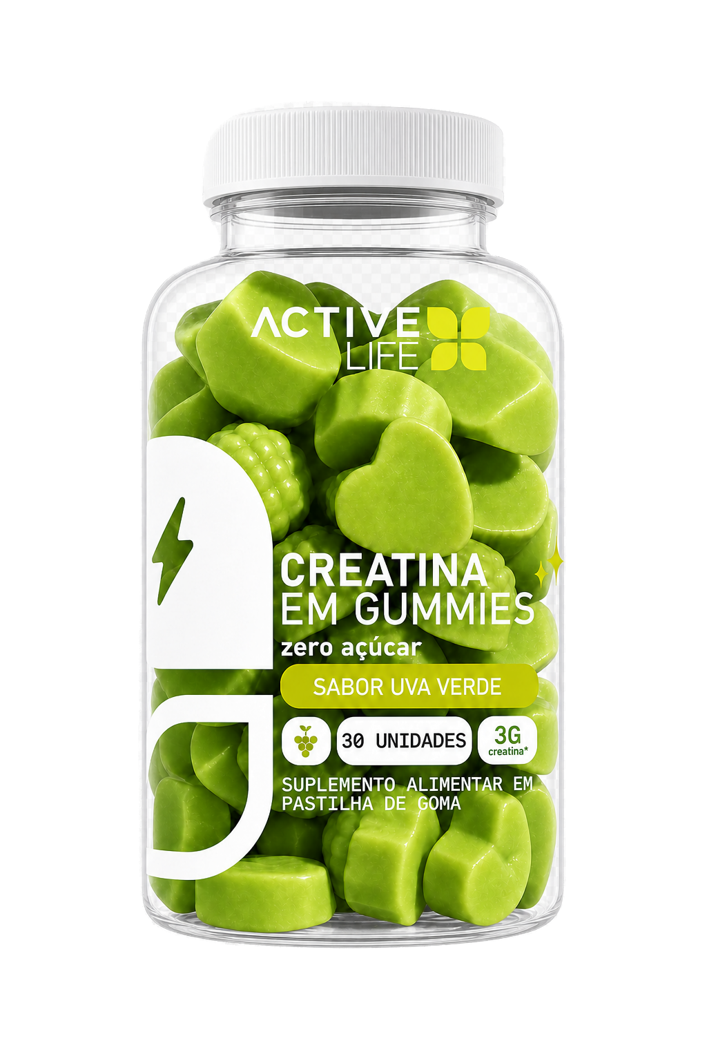 Creatina gummy sabor uva verde