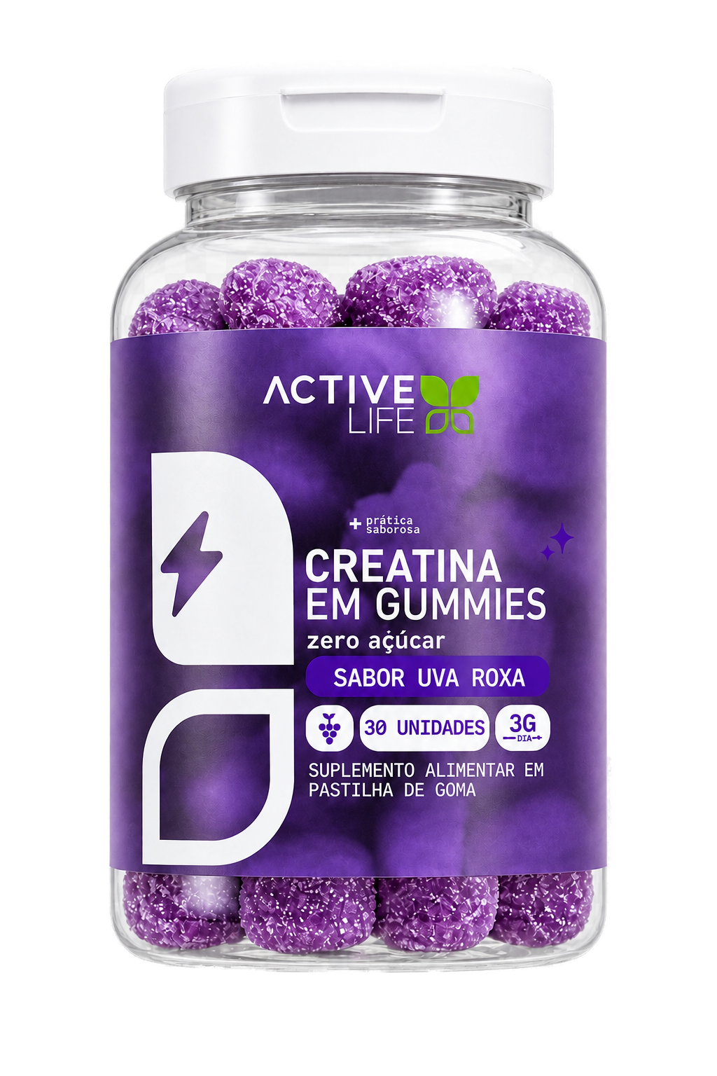 Creatina gummy sabor uva roxa
