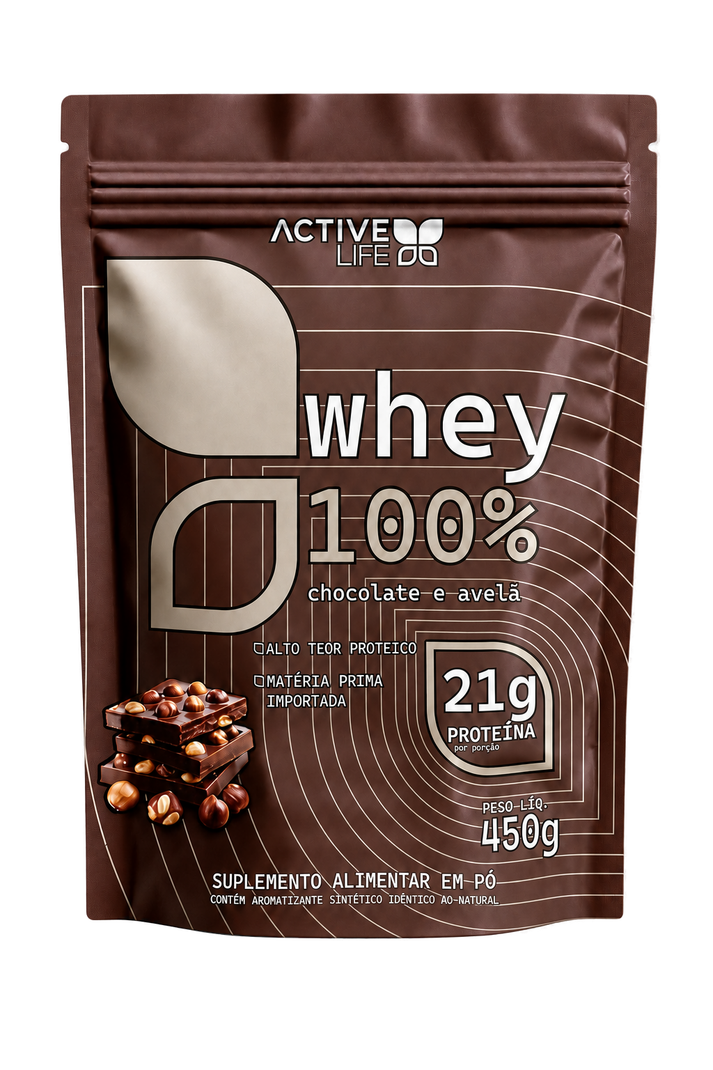 Whey chocolate com avelã